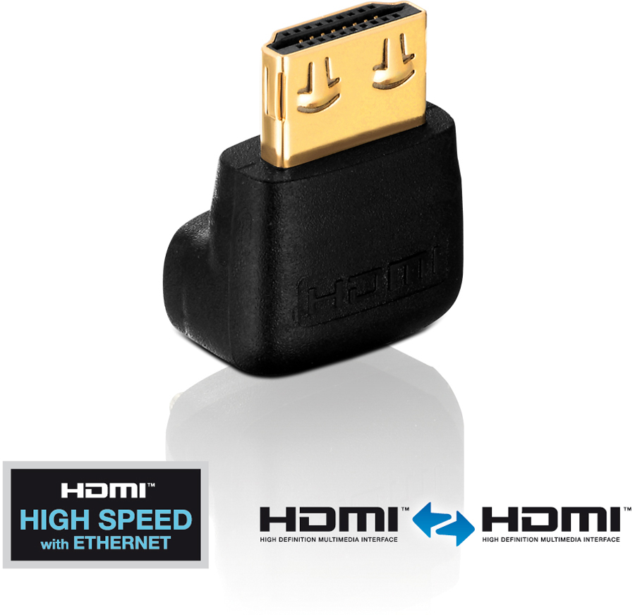 ADP HDMIm - 90 - HDMIf   HDMI Winkelstecker Adapter passiv