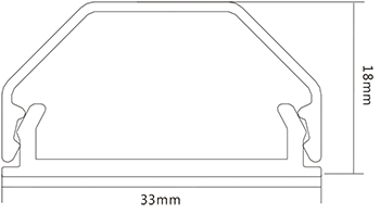 Kabelkanal Aluminium 1,1m 33mm weiß