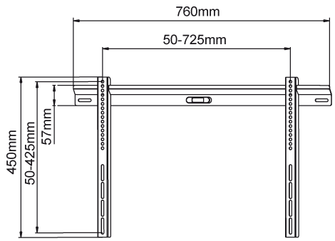 PLB 114 M schwarz   TV Wandhalterung DMP fix 30-50"