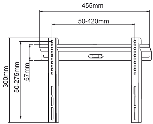 PLB 114 S schwarz   TV Wandhalterung DMP fix 23-37"