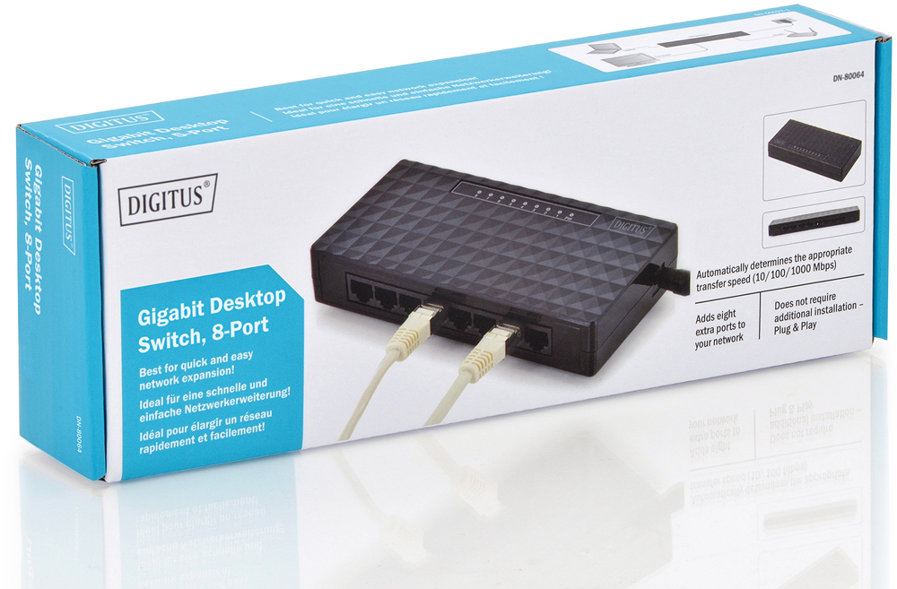 DN-80064   LAN Switch 8x1GB Digitus
