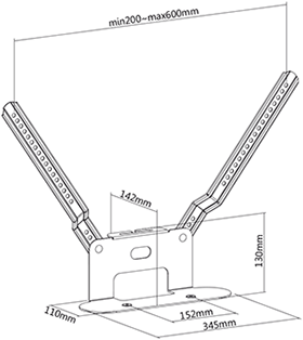 HS 6 Bildschirmhalter schwarz für SONOS Beam